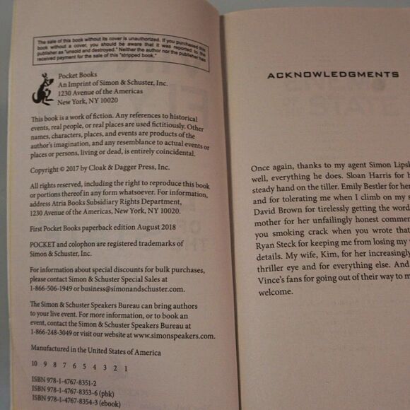 Enemy of the State A Mitch Rapp Novel By Kyle Mills 2017 Paperback - Picture 5 of 5